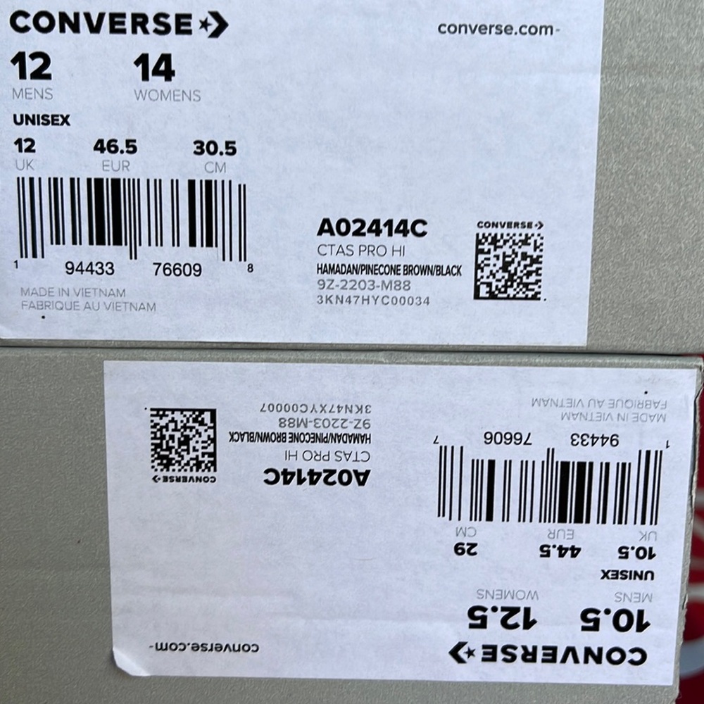 Converse A02414C
CTAS PRO HI
HAMADAN/PINECONE BROWN/BLACK
Men’s sneakers - Picture 16 of 16